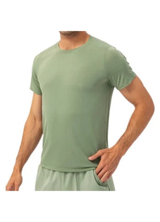 Férfi sportpóló, poliészter, zöld, gyorsan száradó, 2XL INTL