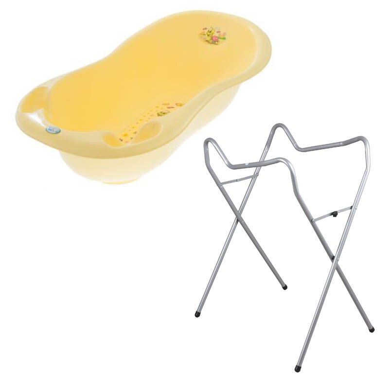 Set cadita 102 cm + Suport universal metalic ZT Galben