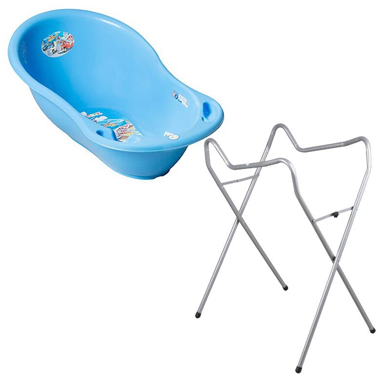 Set cadita 102 cm + Suport universal metalic CS albastru