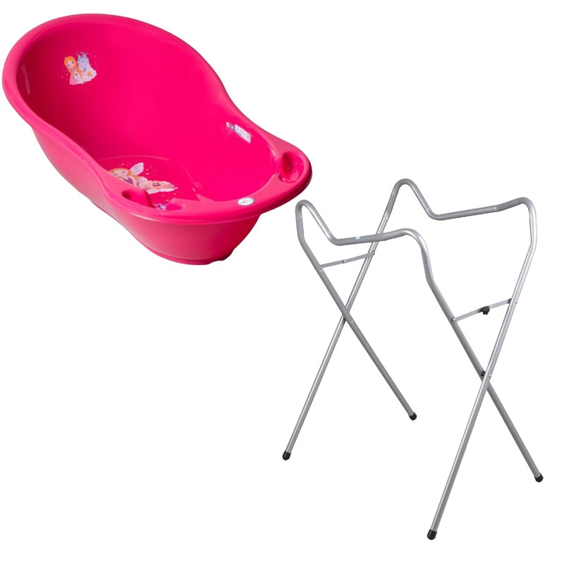 Set cadita 86 cm + Suport universal metalic Lp Roz