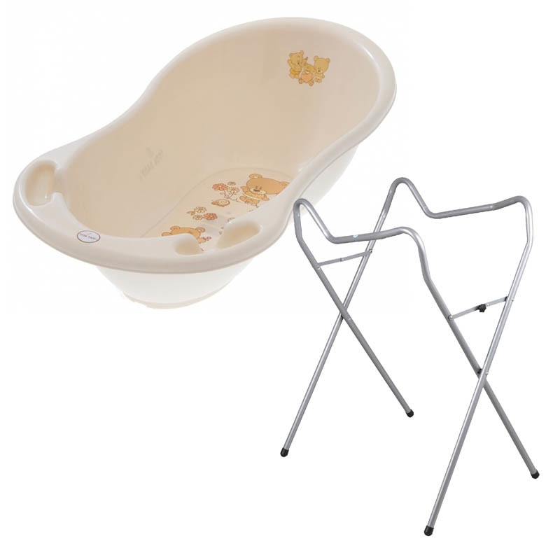 Set cadita 102 cm + Suport universal metalic MS alb