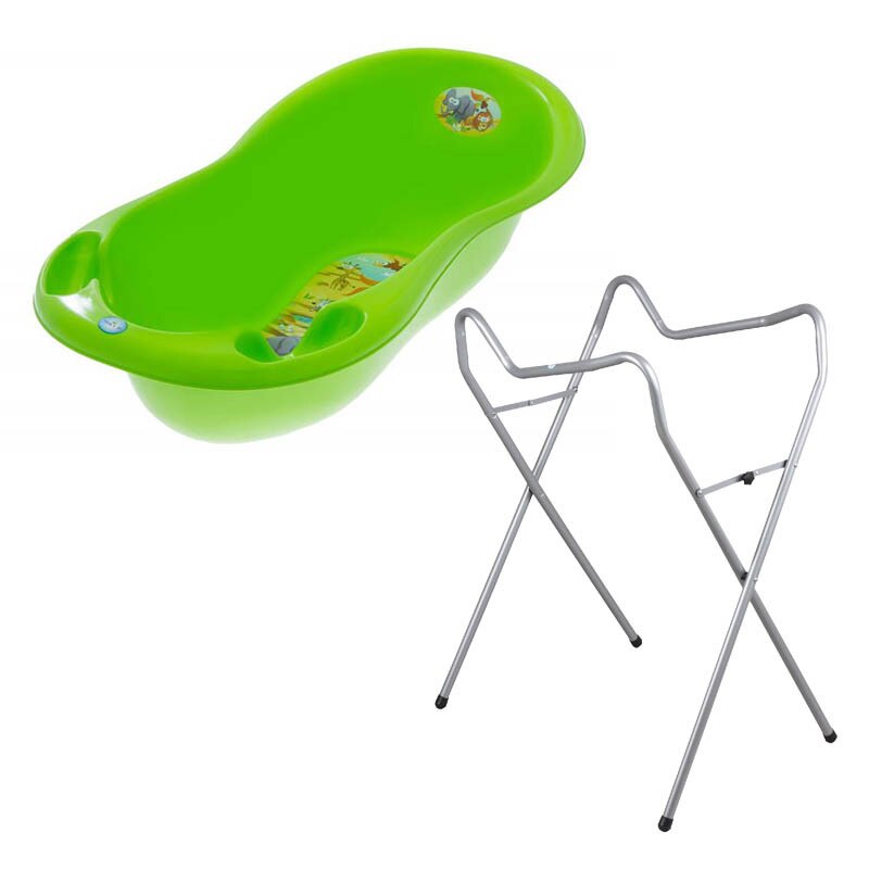 Set cadita 102 cm + Suport universal metalic SF verde
