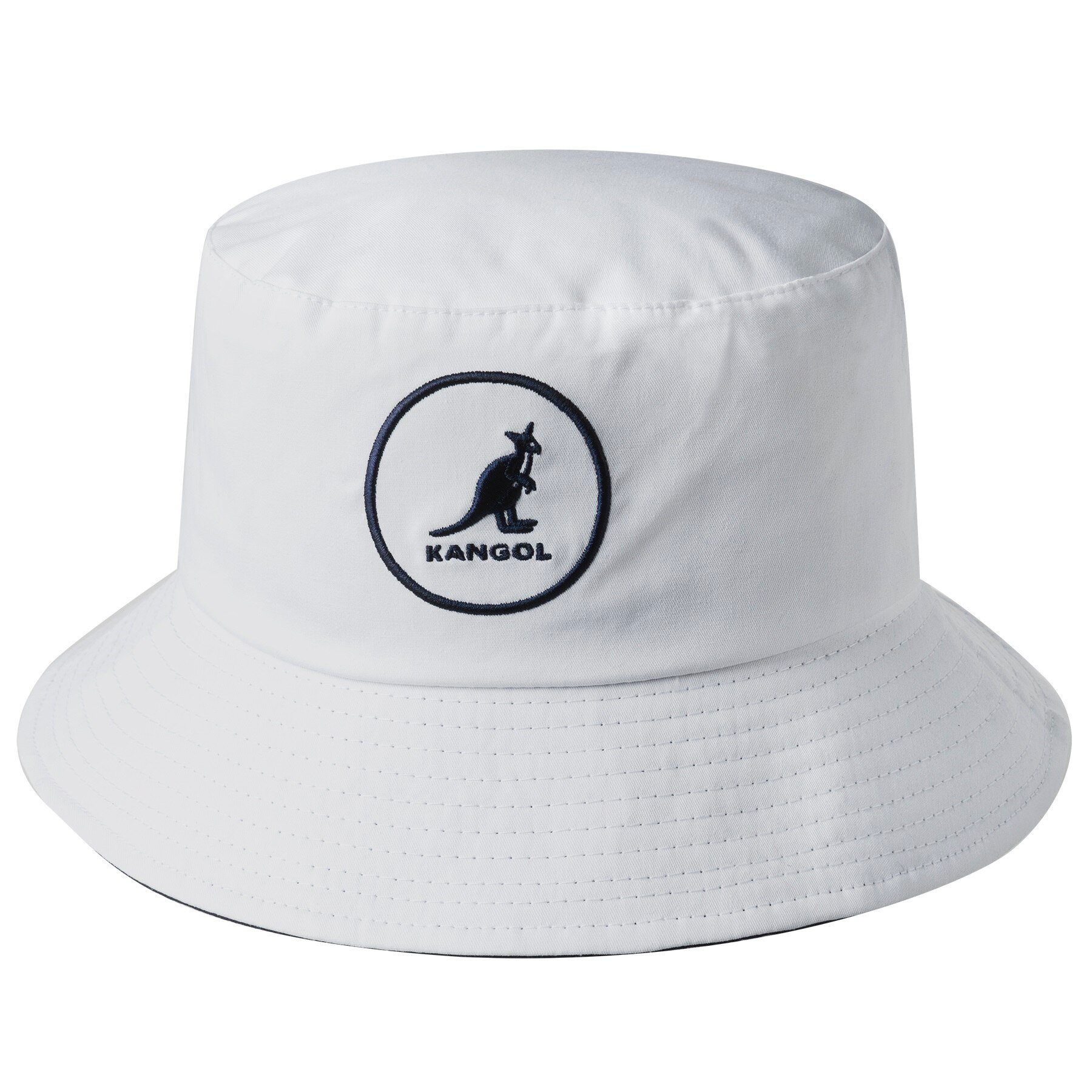 Palarie alba Kangol Cotton Bucket