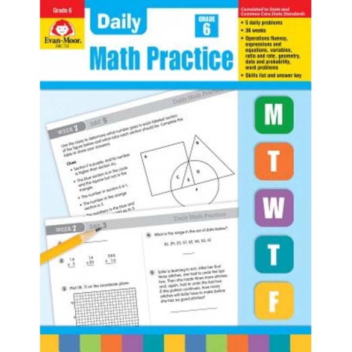 Daily Math Practice, Grade 6, Evan-Moor Educational Publishers (Author)