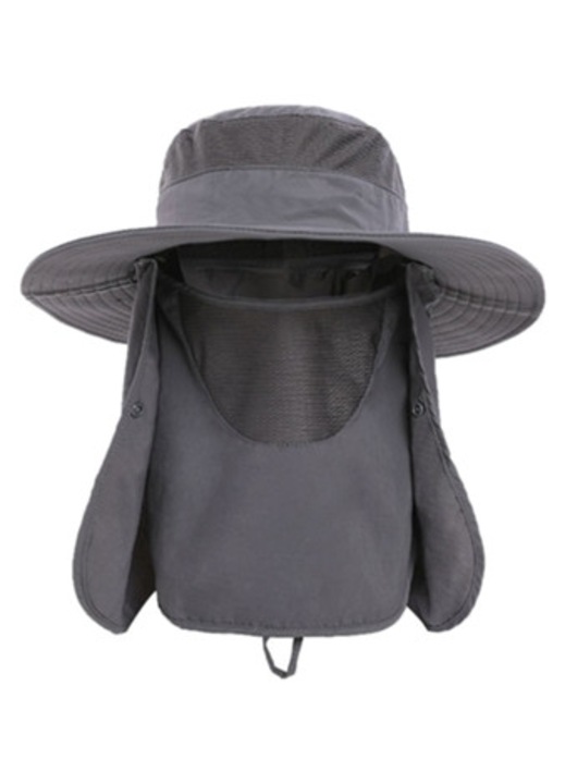 Palarie Folio, Vizor de protectie unisex cu boruri largi UV, gri (22 / 24 Pliuri / 56/61 Cm)