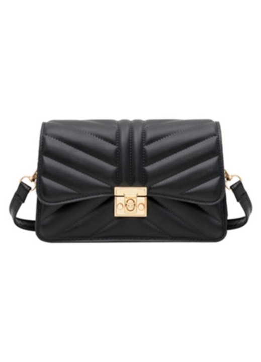 Női táska, fekete, zsinórral