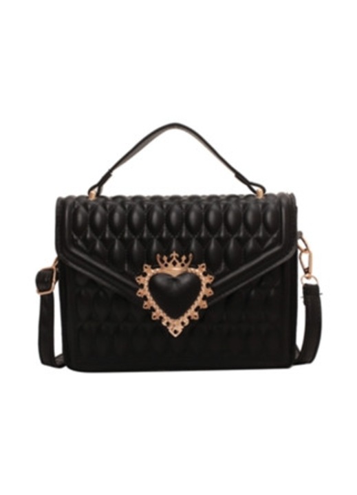 Női válltáska, estélyi, kis méretű, fekete/arany