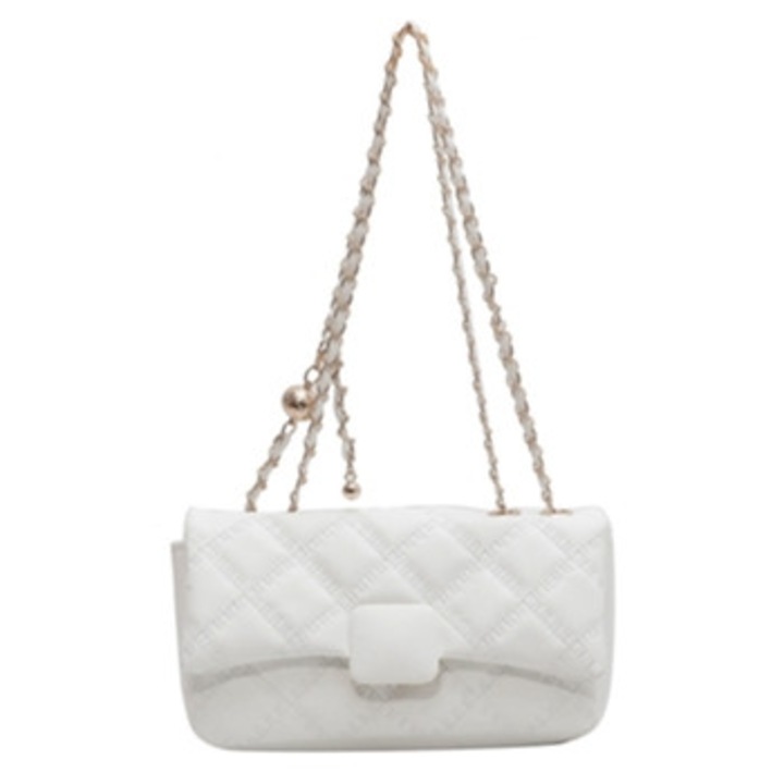 Női húzózsinóros kézitáska, fehér (két felnőtt számára)