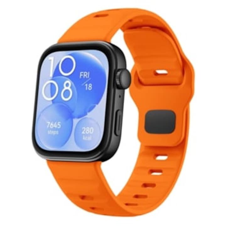 Geanta de umar, portofel, cu manere din lant, piele portocalie, dimensiuni mici