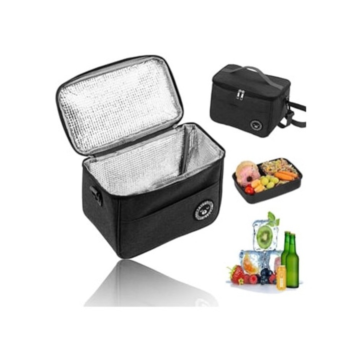 Geanta termo-izolanta impermeabila, ecologica, 2 straturi, multicolor