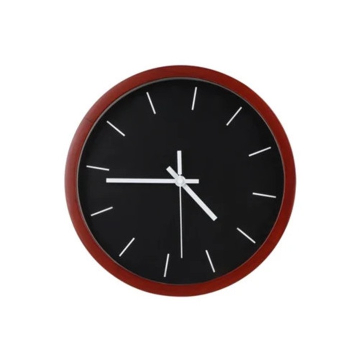 Ceas de perete mare din lemn masiv, ceas de perete silentios, fara ticait, pentru casa, birou si dormitor (cadran cu indicator).