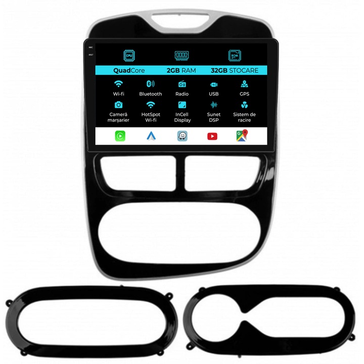 Navigatie Dedicata Renault Clio 4 (2012-2016), 9Inch, 2Gb Ram, 32Gb Stocare, Carplay
