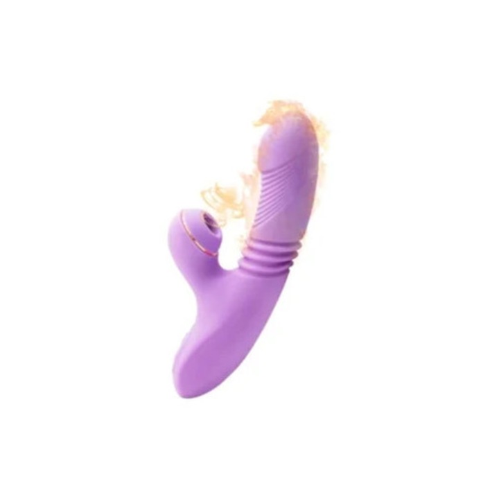 Вибратор с дистанционно, 10 режима на смучене и облизване, безшумен