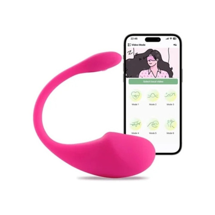 Преносим вибратор с дистанционно управление и приложение, 9 мощни вибрации