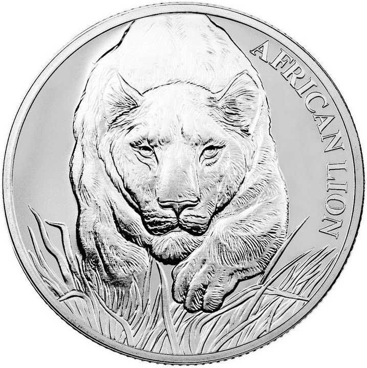 Moneda Argint pur Leul African Republica Chad 1 oz - 31 grame