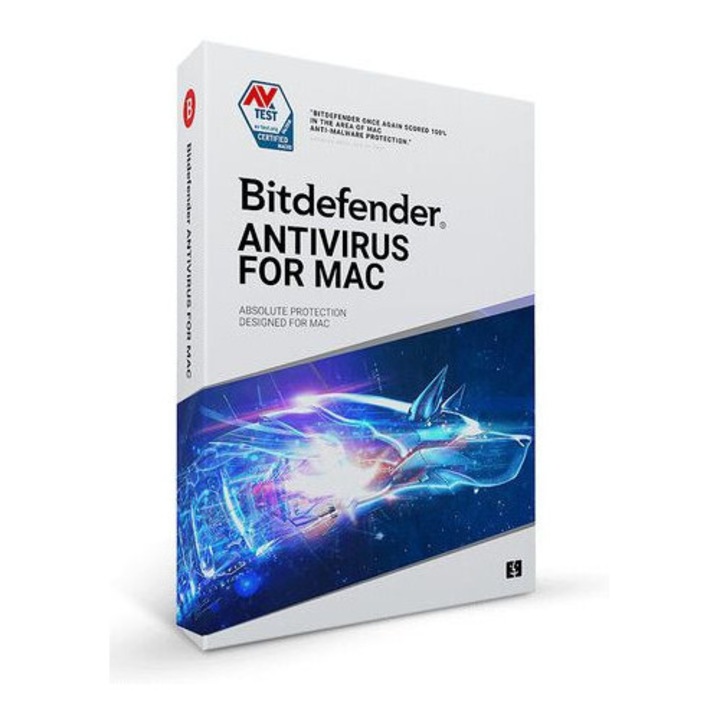 Bitdefender Antivirus pentru Mac, 3 dispozitive, 3 ani, licență electronică