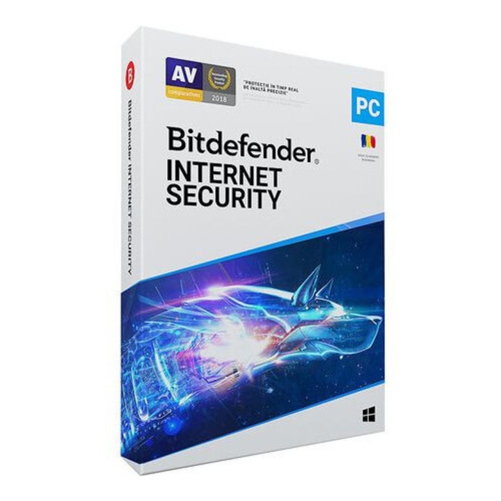 Bitdefender Internet Security 2021, Licență electronică, 1 dispozitiv, 3 ani, PC