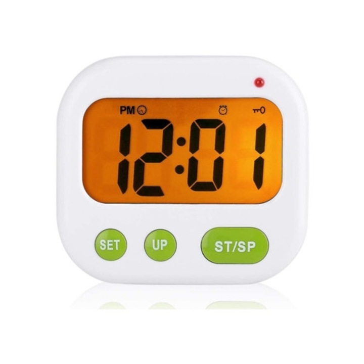 Aquaforge digitális dekorációs óra LCD kijelzővel, rezgő riasztással, elemes működéssel, hordozható