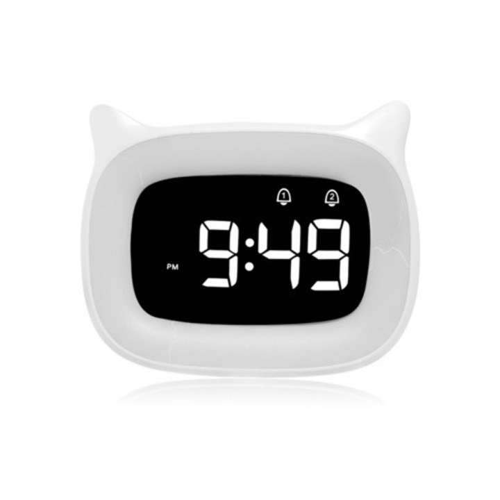 Aquaforge digitális dekoratív gyermekóra éjszakai fénnyel, 18 dallam, kettős ébresztő, szundi funkció, 12/24 óra