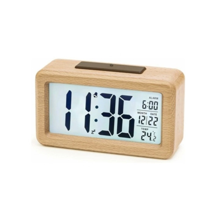 Aquaforge digitális fa dekorációs óra, LED, nem ketyegő