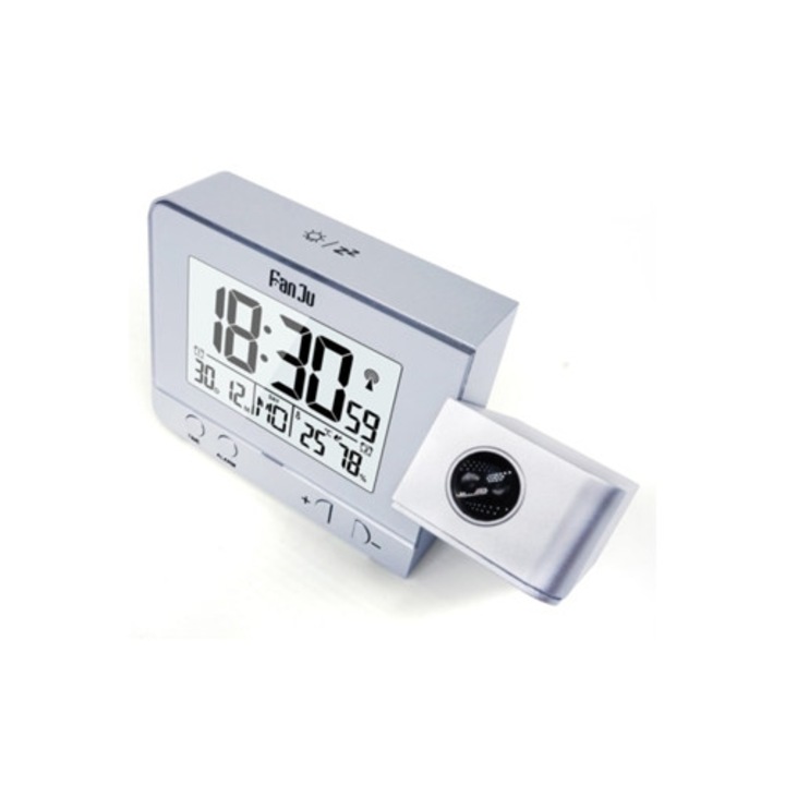 Aquaforge dekoratív óra digitális idő- és hőmérséklet-vetítéssel