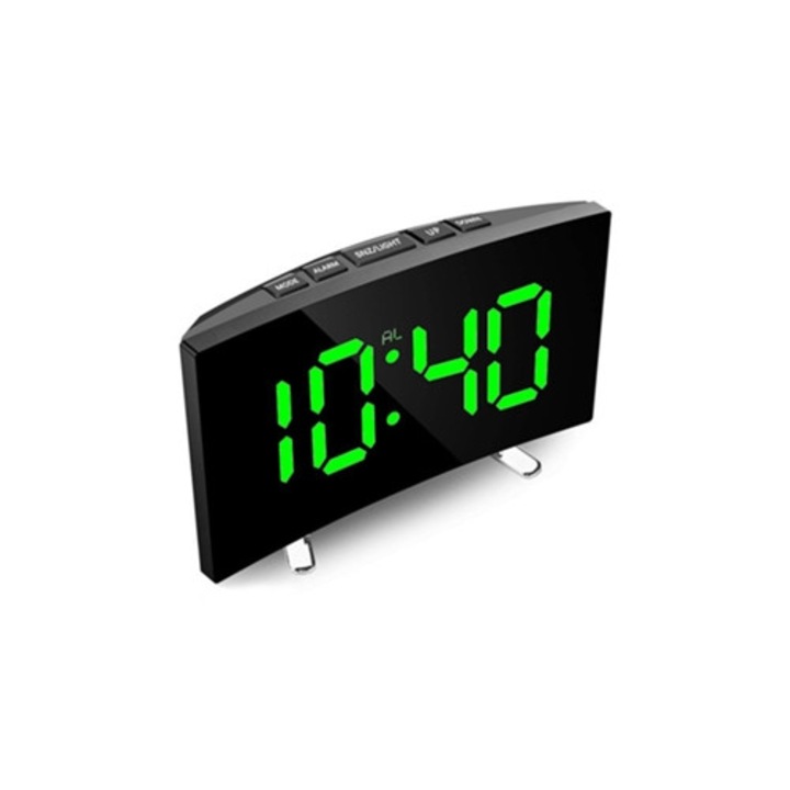 Aquaforge ívelt digitális dekorációs óra, szabályozható LED kijelzővel, gyermekeknek