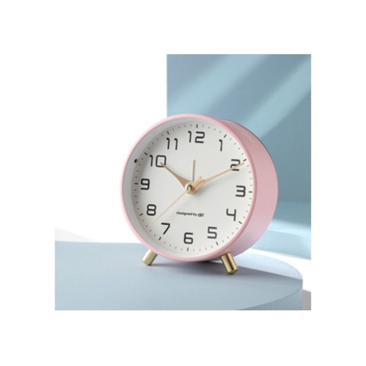 Rózsaszín dekoratív ébresztőóra Aquaforge