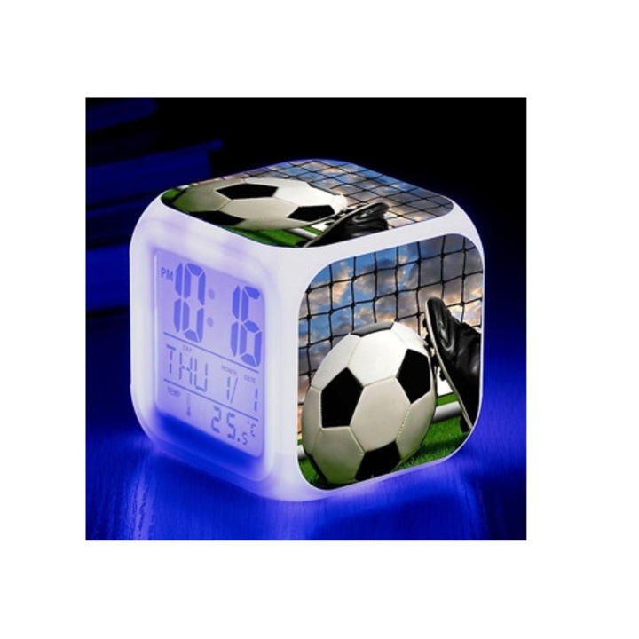 Aquaforge többfunkciós dekoratív óra LED-del, színváltással, csendes, diákoknak