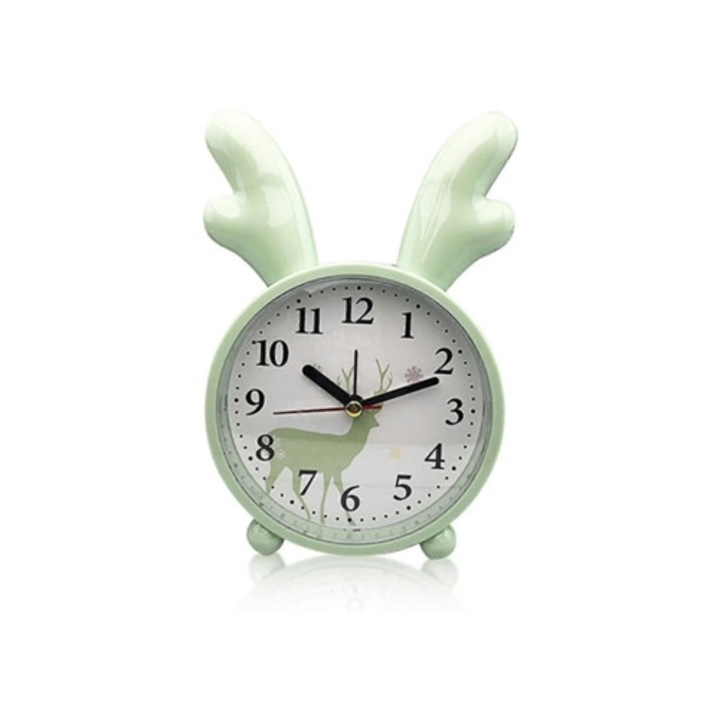 Gyermek ébresztőóra, nyuszi alakú, analóg, többszínű