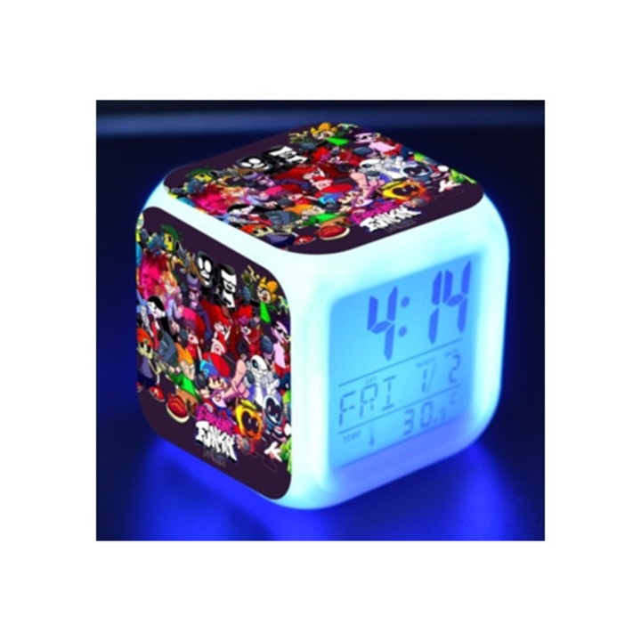 Dekoratív óra, Cool Friday Night, Aquaforge stílus, többszínű