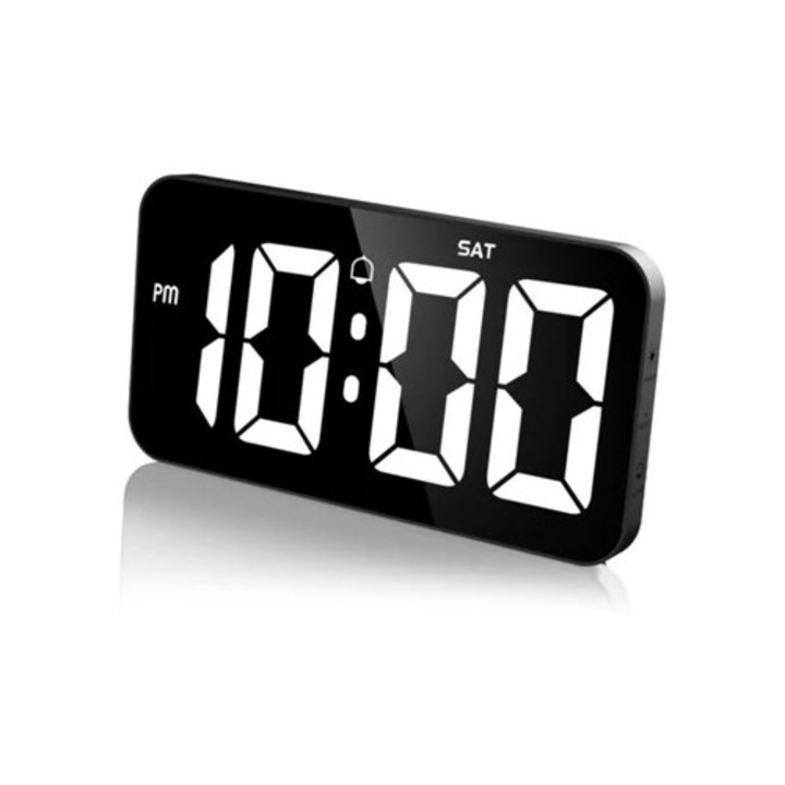 Aquaforge digitális dekoratív óra 11 hüvelykes nagy kijelzővel, automata fényerő-szabályozás, 12/24 óra