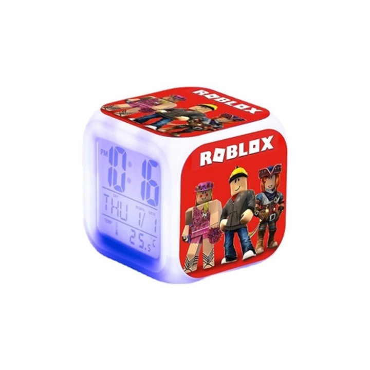 Aquaforge többfunkciós színes négyzet alakú digitális dekoratív óra