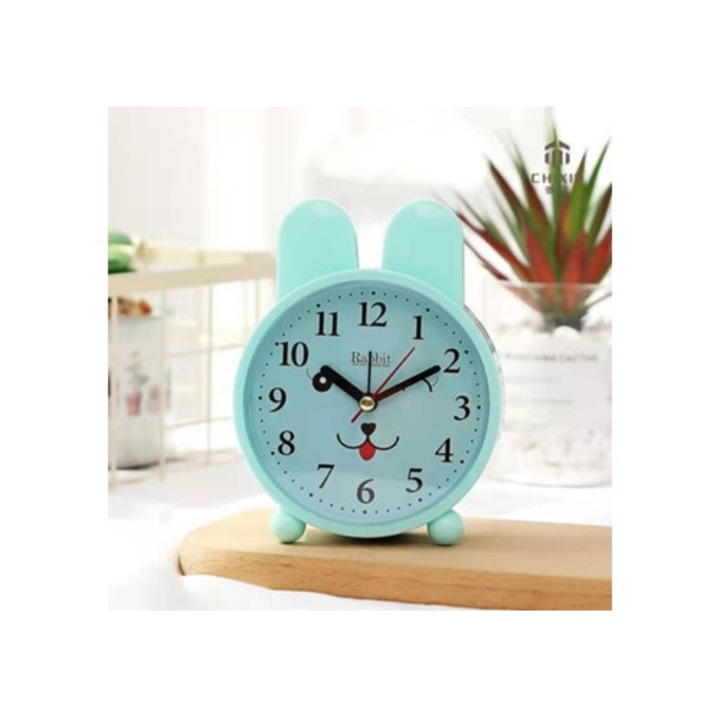 Dekoratív gyermekóra, Aquaforge, nyuszi ébresztőóra, fiúknak és lányoknak