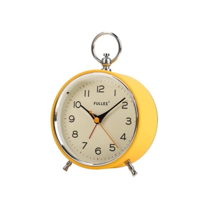 Crescendo Aquaforge analóg dekoratív ébresztőóra, éjszakai fénnyel, szundi funkcióval, kerek, csendes