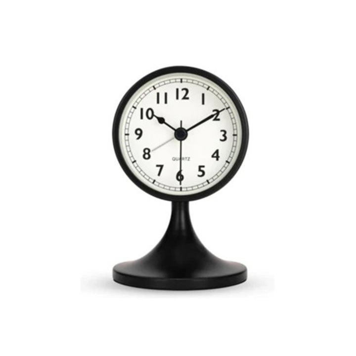 Fém dekor óra, analóg, csendes, kicsi, irodai és éjjeli, aquaforge