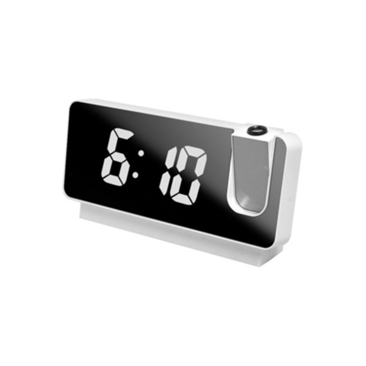 Digitálisan tervezett, állítható, csendes, LED-es dekoratív óra, 30x10cm