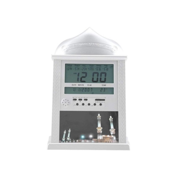 Digitális díszítőóra, iszlám falióra, Azan óra, Wellngs Aquaforge