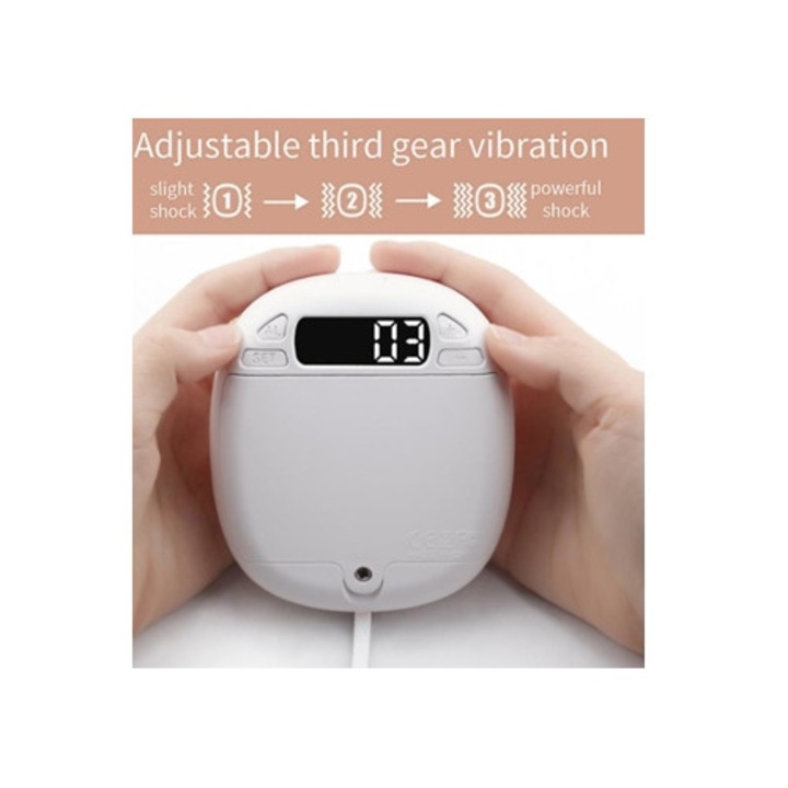 Többfunkciós dekoratív óra rezgéssel, fehér, ágyhoz, Aquaforge