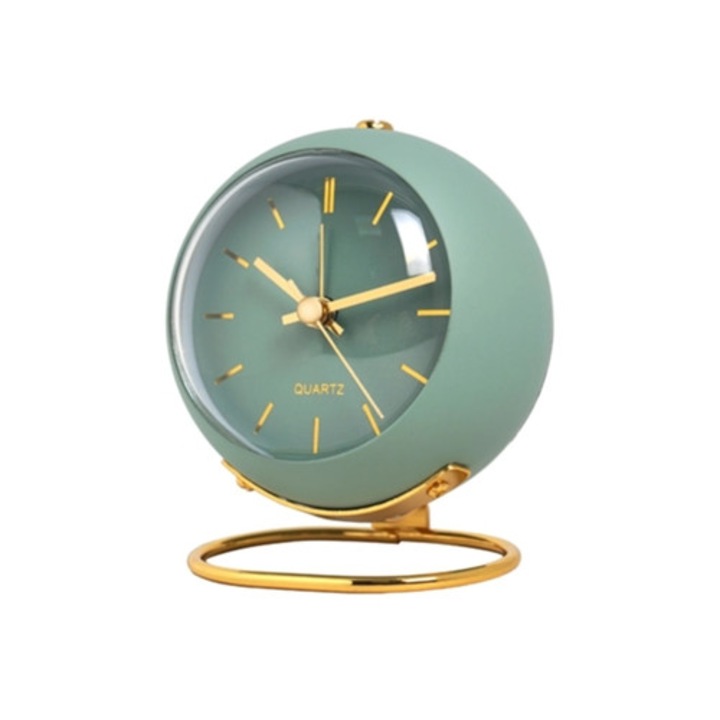 Északi, minimalista, elektronikus asztali dekorációs óra, fehér színű, 10x15cm méretű