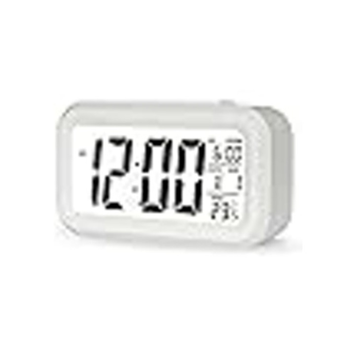 Aquaforge digitális dekoratív óra, fehér, LED kijelzővel