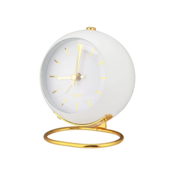 Retro, analóg dekoratív óra, világítással, kicsi, csendes