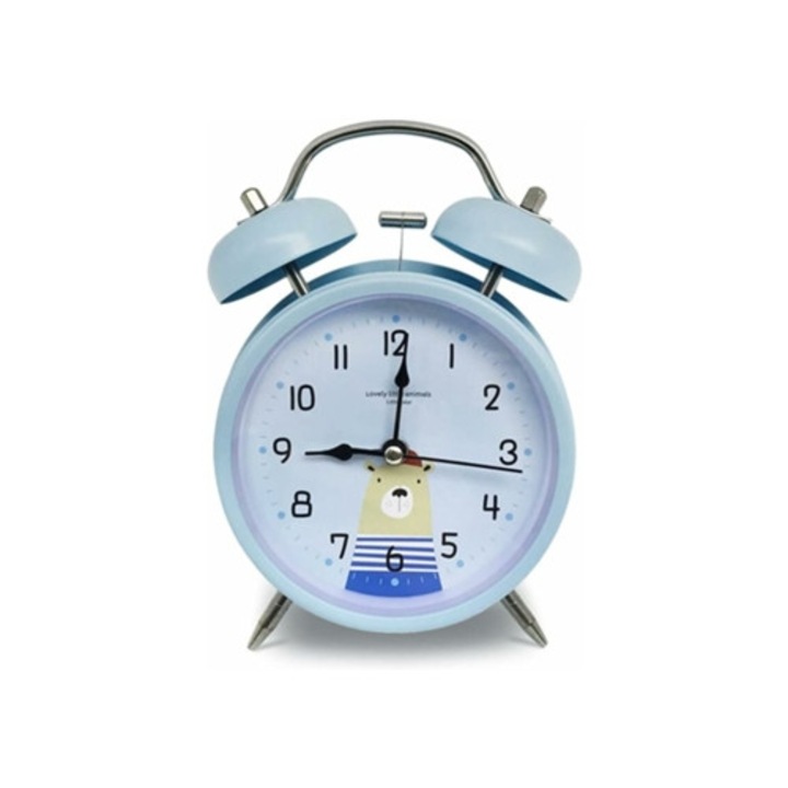 Retro fém dekoróra, csendes ébresztővel, éjszakai fénnyel, Aquaforge