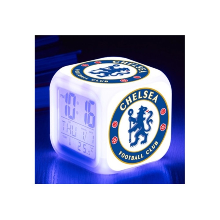 LED dekoratív focilabda óra, 7 színben, Aquaforge Mini, gyermekeknek