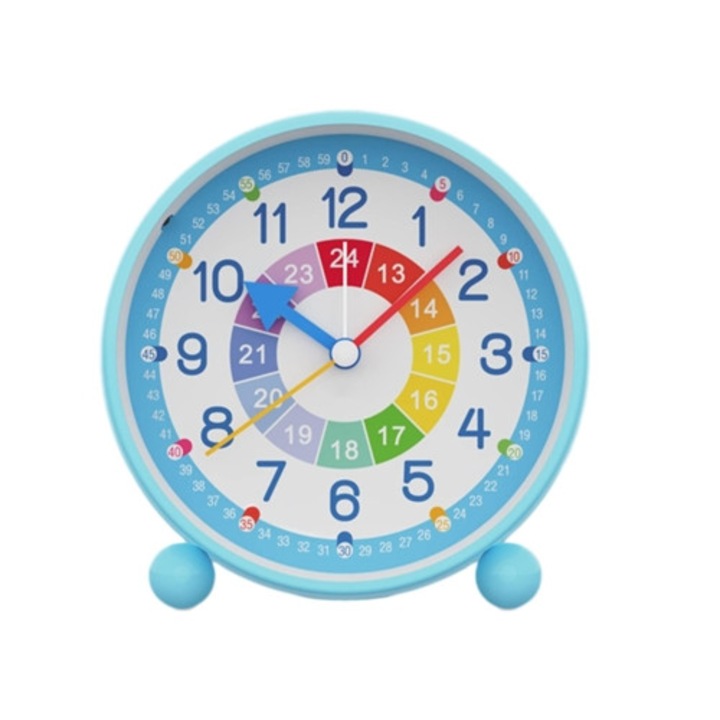 Aquaforge dekoratív gyermekóra, csendes ébresztőóra, 4 hüvelyk, íróasztalra vagy hálószobába