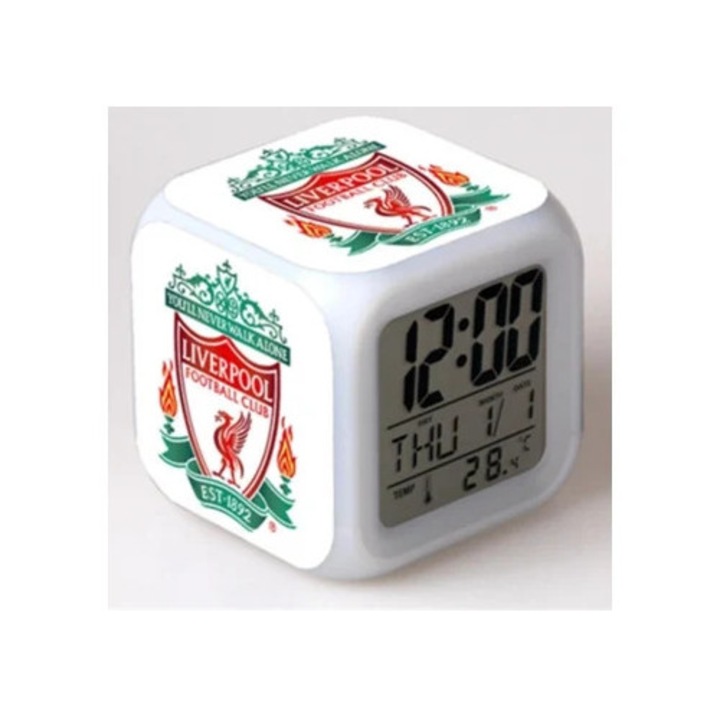 Aquaforge LED digitális dekoratív óra színváltással, négyzet alakú design, kreatív ajándék, L alakú