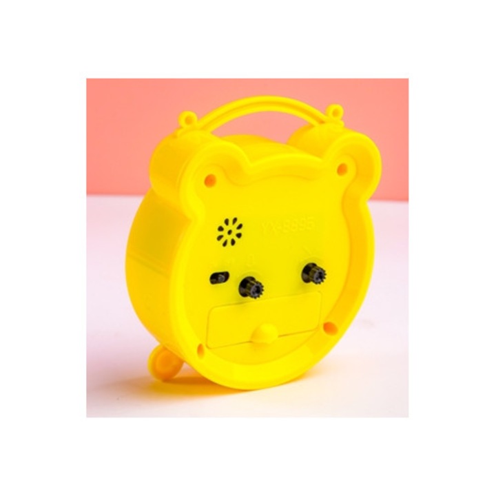 Sárga analóg utazó ébresztőóra, nem ketyeg, Aquaforge