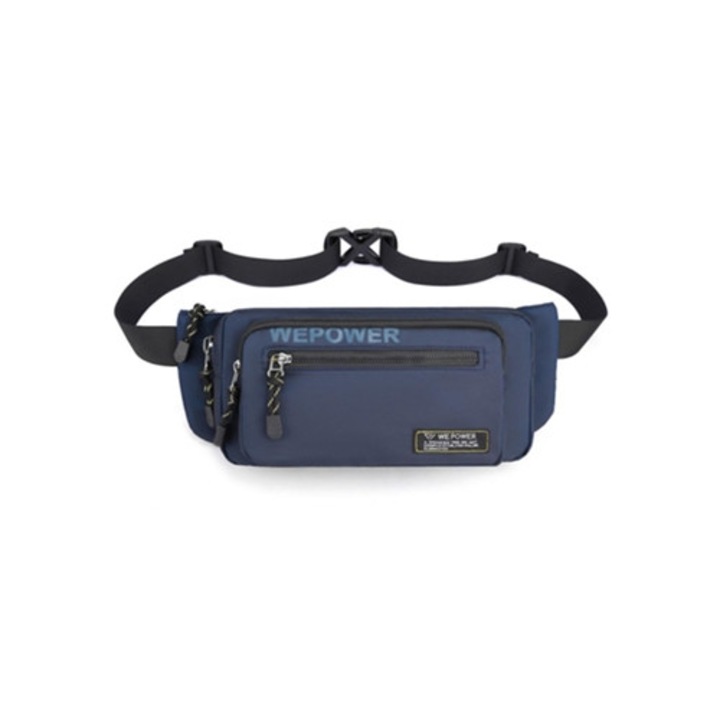 Férfi bőrönd, Slowmoose, nylon, kék, szett