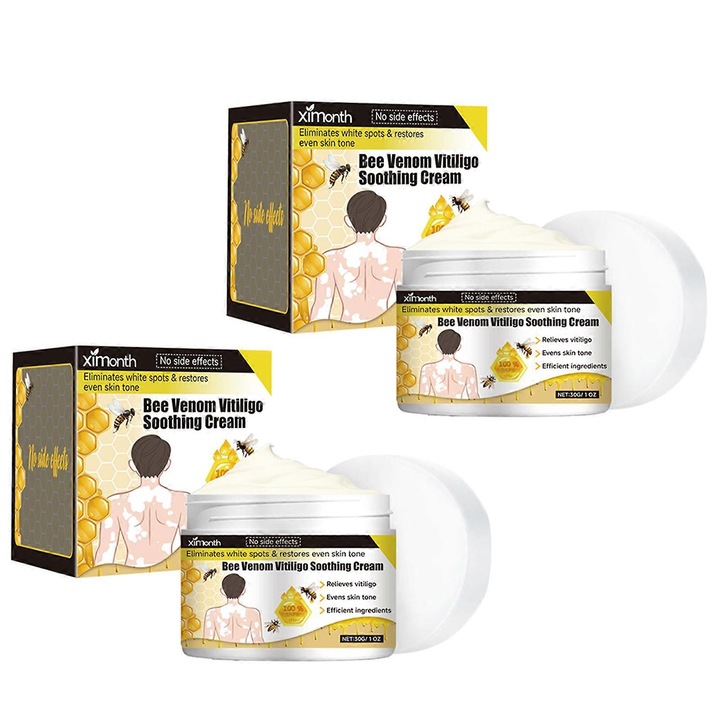 Krém vitiligo ellen, Ximonth, 2 darab, 30 g, hordozható kialakítás, gyengéd összetevők, 4x4x3.8 cm