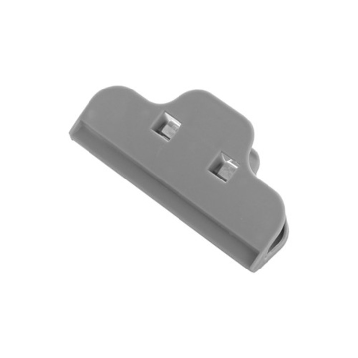 Clip pentru pungi de refrigerare, plastic, gri