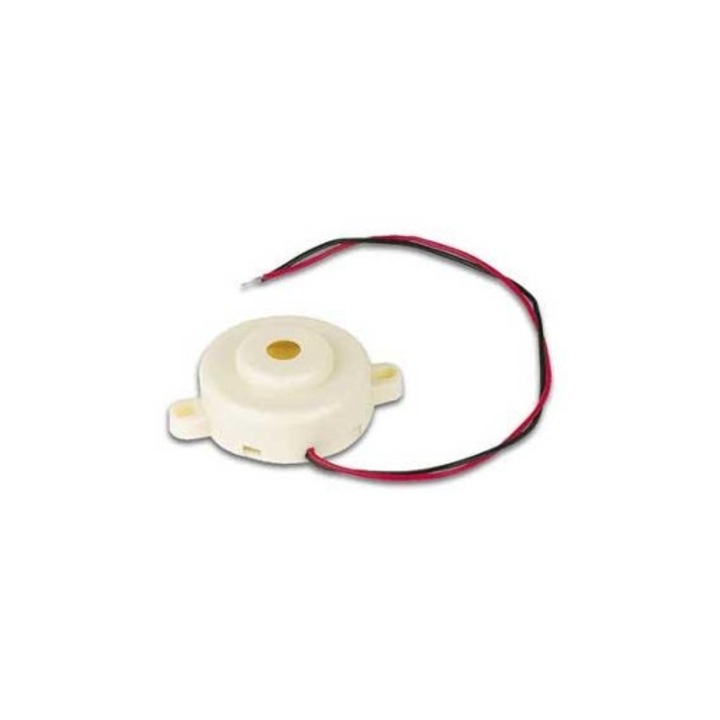 Buzzer magnetic, 3-30 Vdc, 10 Ma, alb/rosu